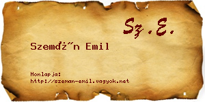 Szemán Emil névjegykártya