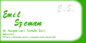 emil szeman business card