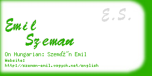 emil szeman business card
